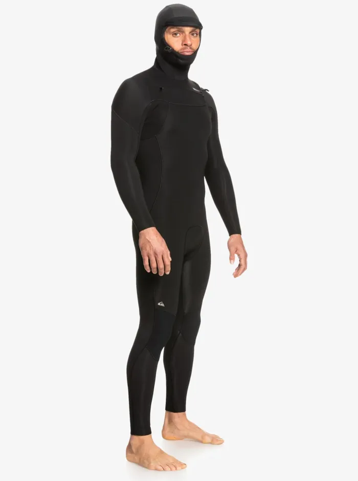 Wetsuits Men Quiksilver 543mm Everyday Sessions Hooded Chest Zip Wetsuit Black Wetsuits Men Quiksilver 543mm Everyday Sessions Hooded Chest Zip Wetsuit Black