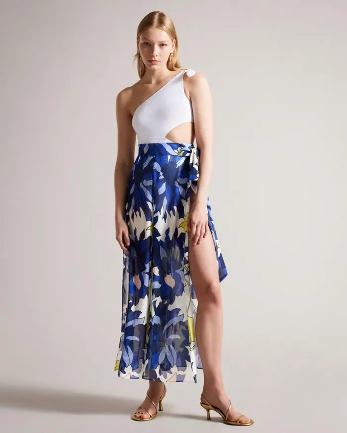 Wide Leg Beach Trousers Natural Women Ted Baker Clothing Wide Leg Beach Trousers Natural Women Ted Baker Clothing