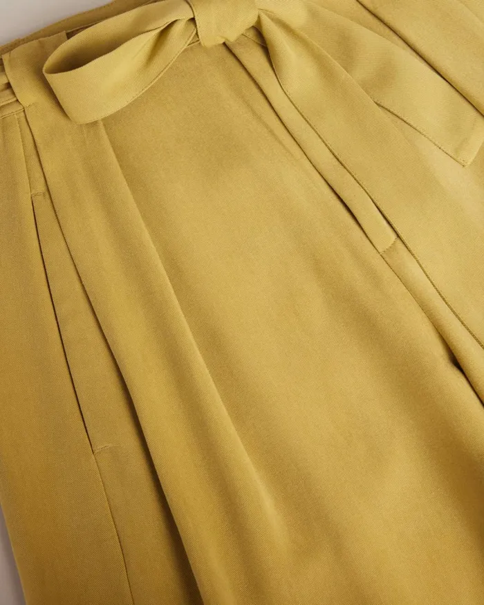 Wide Leg Trousers Khaki Women Ted Baker Clothing
