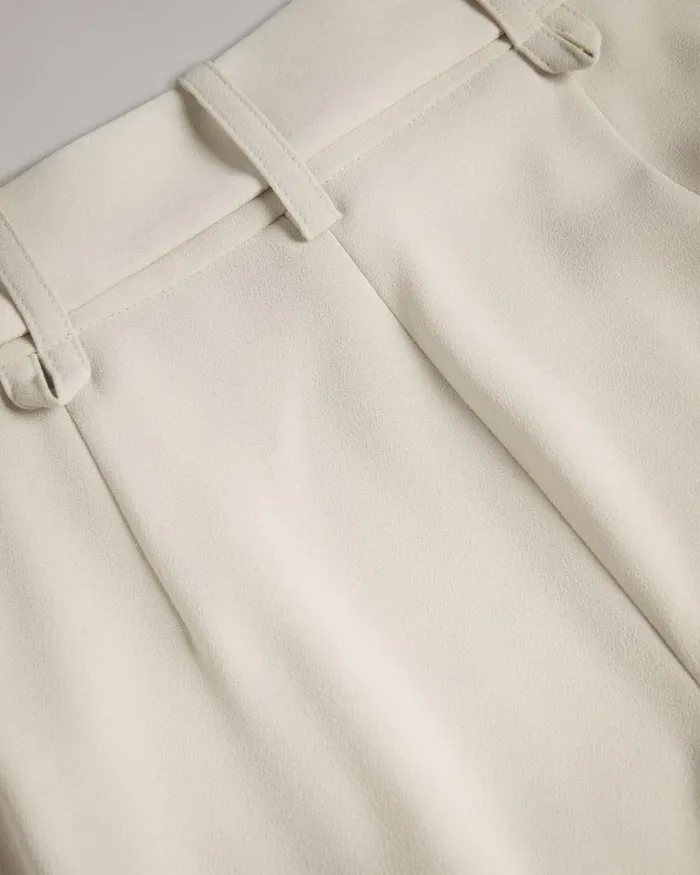 Wide Leg Trousers With Pleat Detail Natural Women Ted Baker Clothing Wide Leg Trousers With Pleat Detail Natural Women Ted Baker Clothing