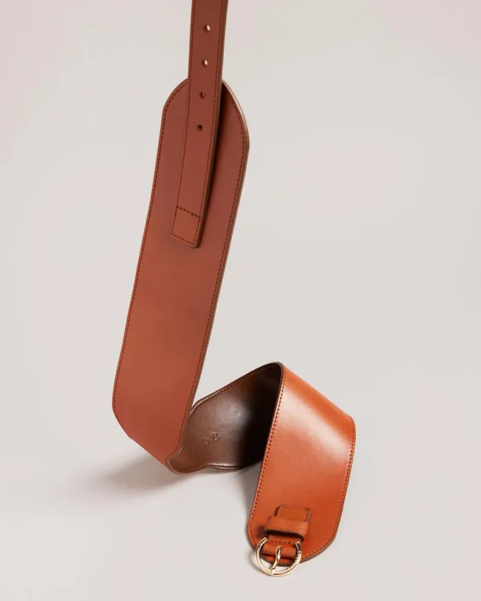 Wide Waist Shaped Belt Brown Women Ted Baker Belts