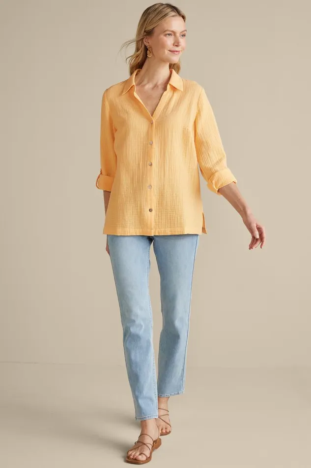 Women Addison Gauze Big Shirt Cynthera Floral Soft Surroundings Tops Women Addison Gauze Big Shirt Cynthera Floral Soft Surroundings Tops
