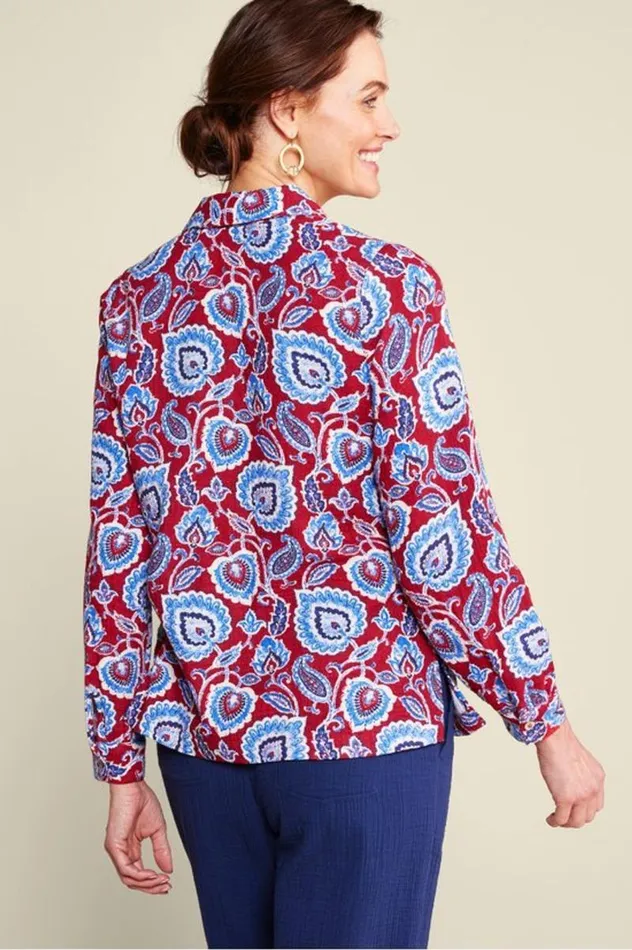 Women Addison Gauze Big Shirt Cynthera Floral Soft Surroundings Tops Women Addison Gauze Big Shirt Cynthera Floral Soft Surroundings Tops