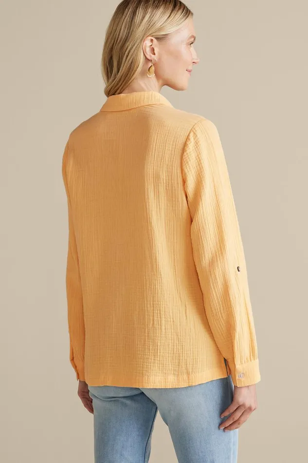 Women Addison Gauze Big Shirt Cynthera Floral Soft Surroundings Tops Women Addison Gauze Big Shirt Cynthera Floral Soft Surroundings Tops