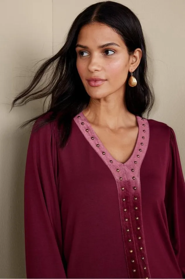 Women Adornment Top Cabernet Soft Surroundings Tops Women Adornment Top Cabernet Soft Surroundings Tops