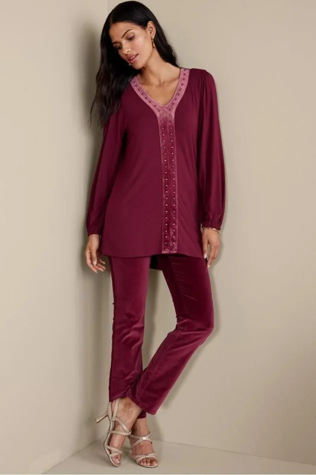 Women Adornment Top Cabernet Soft Surroundings Tops Women Adornment Top Cabernet Soft Surroundings Tops