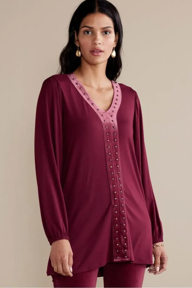 Women Adornment Top Cabernet Soft Surroundings Tops Women Adornment Top Cabernet Soft Surroundings Tops