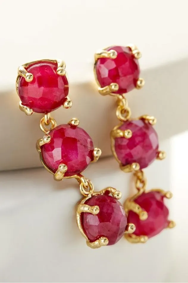 Women Alexandra Stone Earrings Berry Soft Surroundings Jewelry