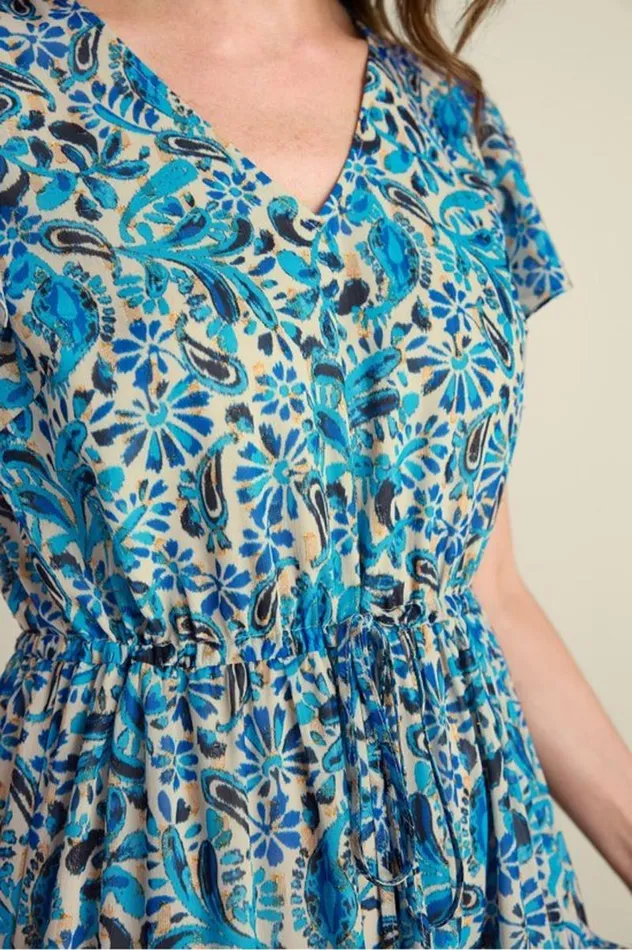 Women Aleyah Maxi Dress Paisley Ikat Overcast Soft Surroundings Dresses