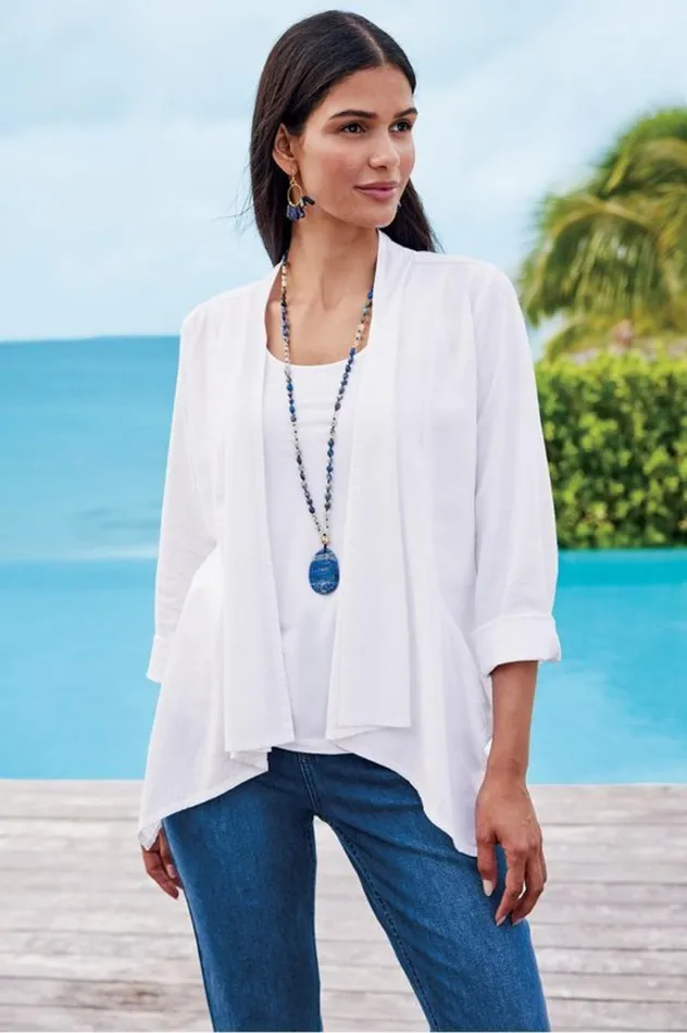 Women Alicante Linen Blend Topper Black Soft Surroundings Tops Women Alicante Linen Blend Topper Black Soft Surroundings Tops