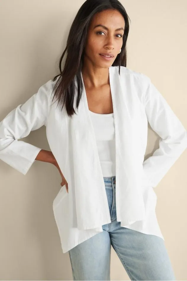 Women Alicante Linen Blend Topper Black Soft Surroundings Tops Women Alicante Linen Blend Topper Black Soft Surroundings Tops