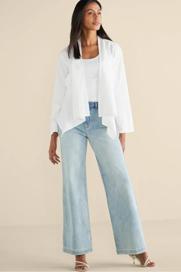 Women Alicante Linen Blend Topper Black Soft Surroundings Tops Women Alicante Linen Blend Topper Black Soft Surroundings Tops