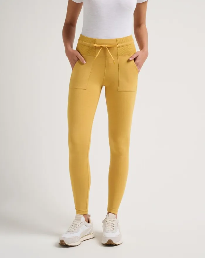 Women All Bottoms TravisMathew BEYOND THE COAST PONTE PANT Heather Bright Gold Women All Bottoms TravisMathew BEYOND THE COAST PONTE PANT Heather Bright Gold