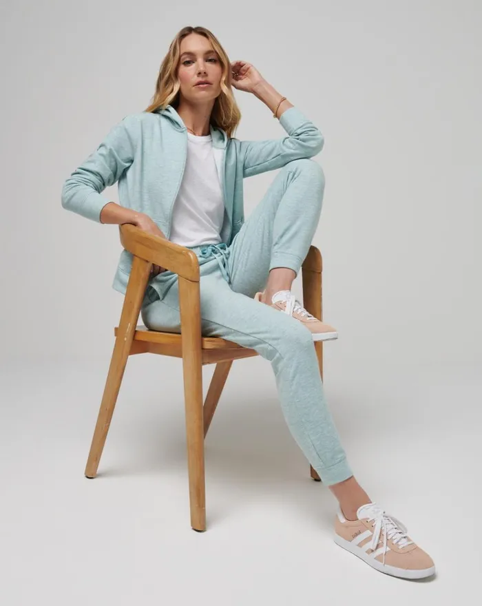 Women All Bottoms TravisMathew CLOUD FLEECE JOGGER Heather Ether