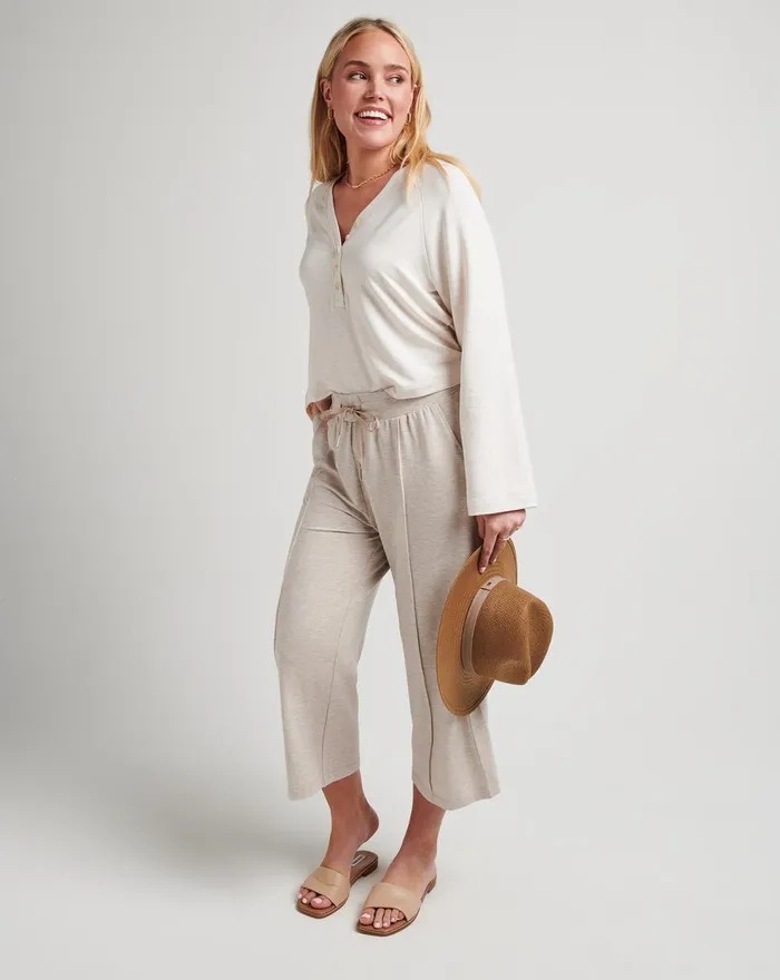 Women All Bottoms TravisMathew STUDIO CITY CLOUD FRENCH TERRY PANTS Heather Atmosphere