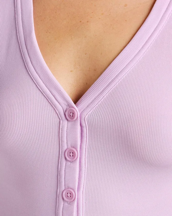 Women All Tops TravisMathew BUTTERFLY BEACH RIBBED TOP Orchid Bouquet
