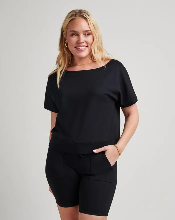 Women All Tops TravisMathew CLEOPATRA PONTE TOP Black