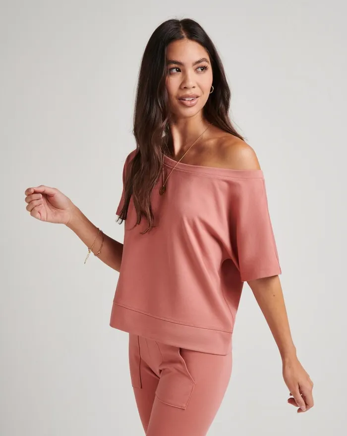 Women All Tops TravisMathew CLEOPATRA PONTE TOP Brick Dust