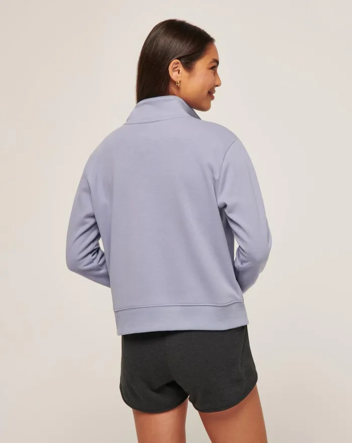 Women All Tops TravisMathew CLOUD FLEECE HALF ZIP Tempest