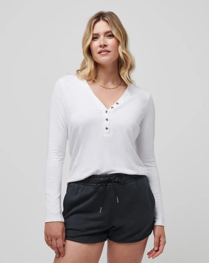 Women All Tops TravisMathew CLOUD JERSEY HENLEY White