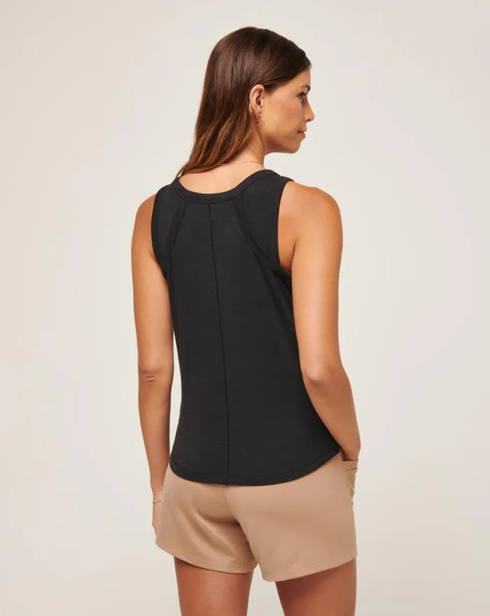 Women All Tops TravisMathew CLOUD JERSEY TANK Black