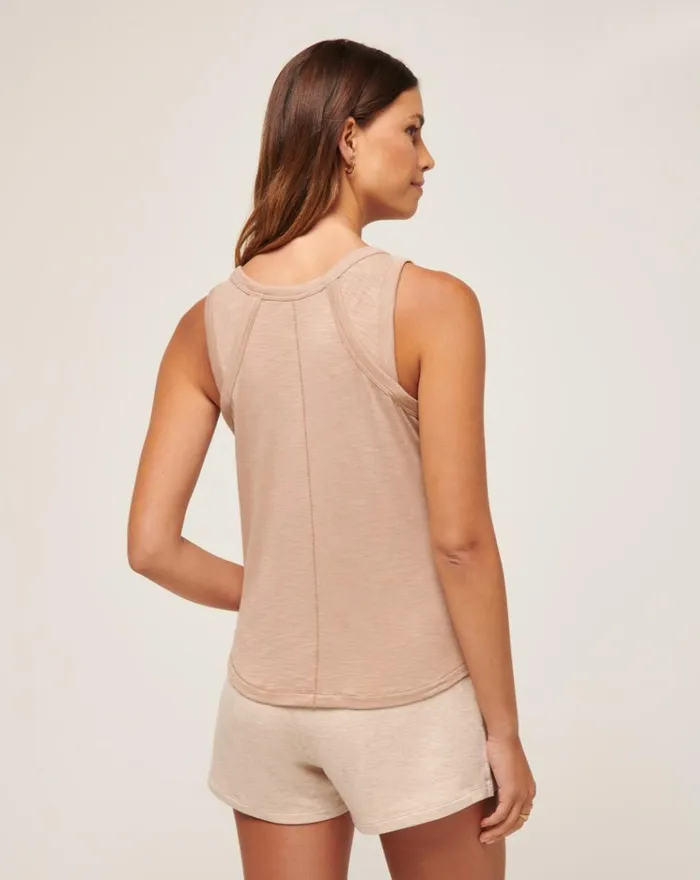 Women All Tops TravisMathew CLOUD JERSEY TANK Natural