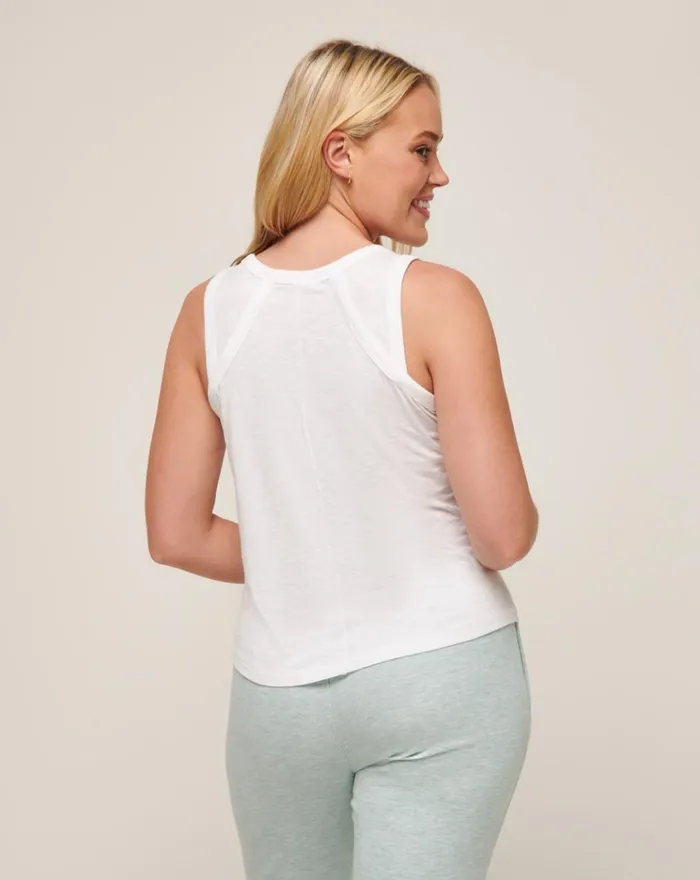Women All Tops TravisMathew CLOUD JERSEY TANK White