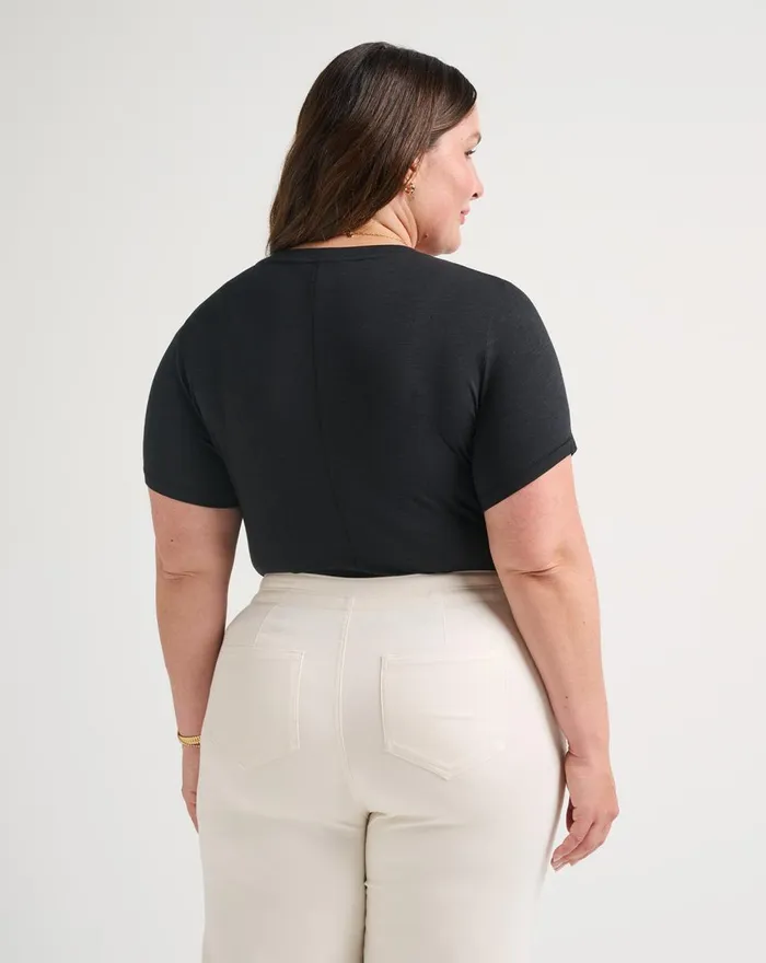 Women All Tops TravisMathew CLOUD JERSEY TEE Black