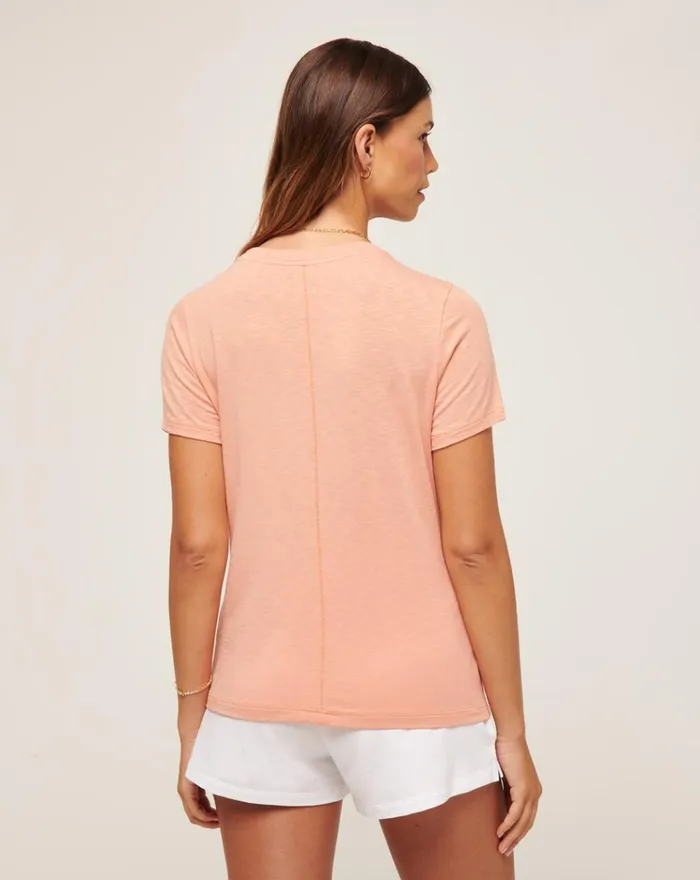 Women All Tops TravisMathew CLOUD JERSEY TEE Canyon Sunset