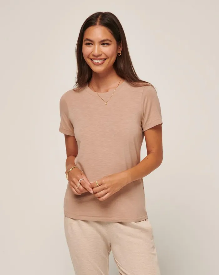 Women All Tops TravisMathew CLOUD JERSEY TEE Natural