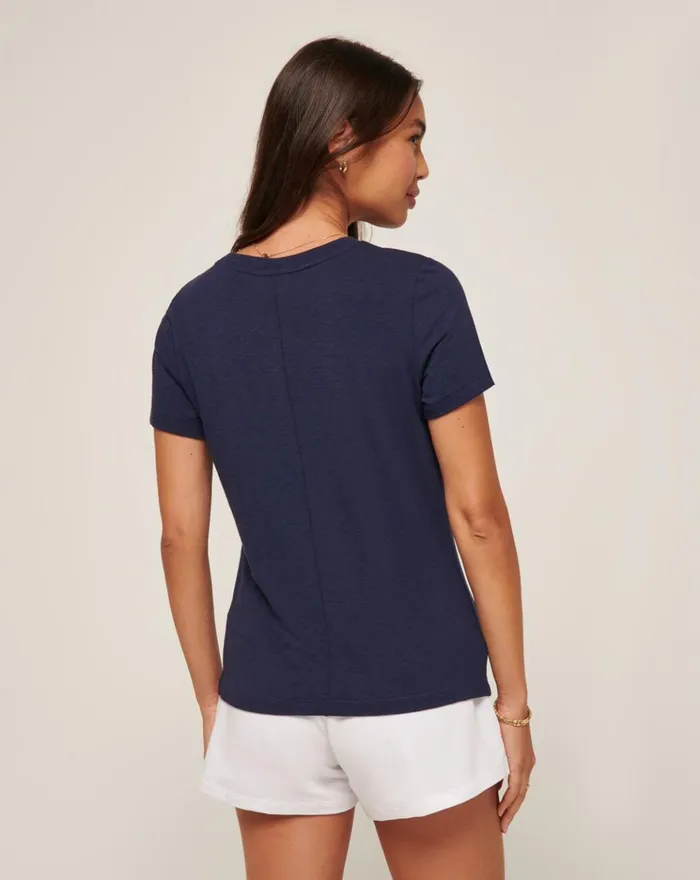 Women All Tops TravisMathew CLOUD JERSEY TEE Navy