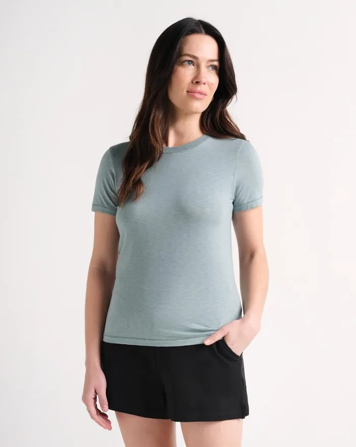 Women All Tops TravisMathew CLOUD JERSEY TEE Trooper