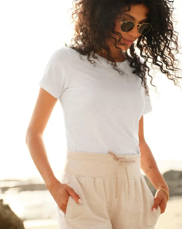 Women All Tops TravisMathew CLOUD JERSEY TEE White