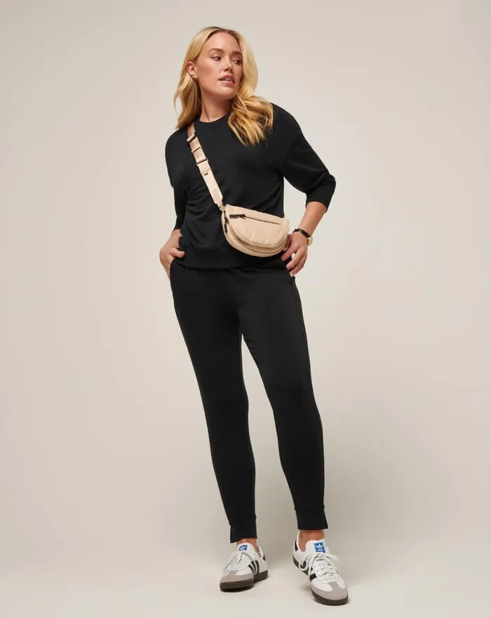 Women All Tops TravisMathew CLOUD TERRY CREW Black
