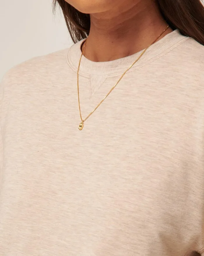Women All Tops TravisMathew CLOUD TERRY CREW Heather Natural