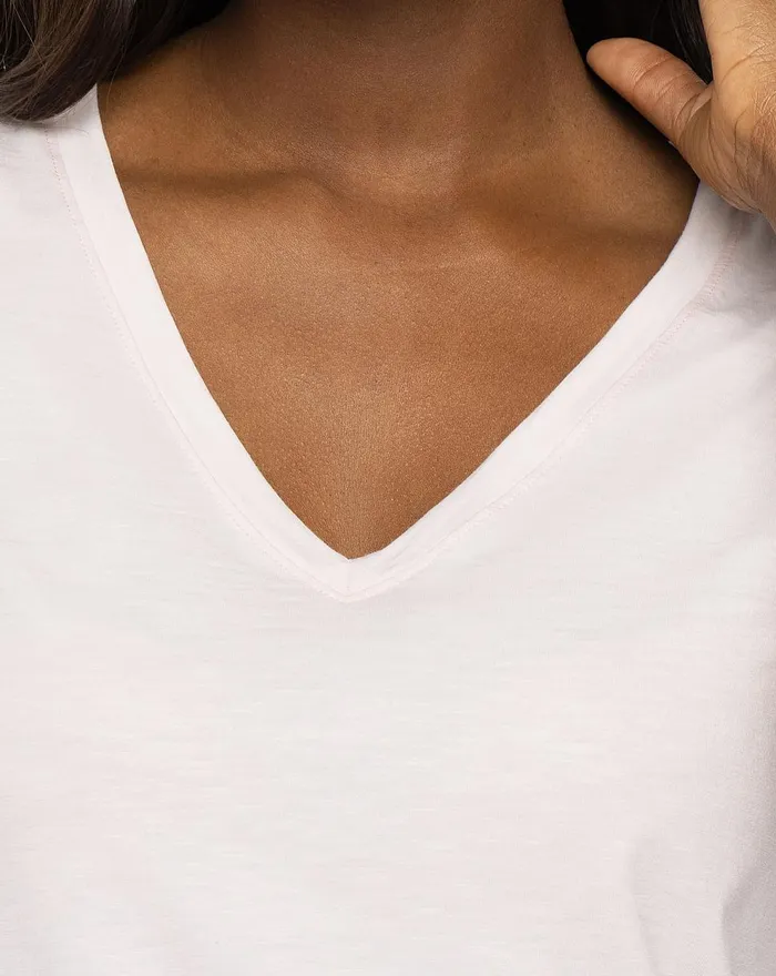 Women All Tops TravisMathew DAY OR NIGHT VNECK TEE Light Pink