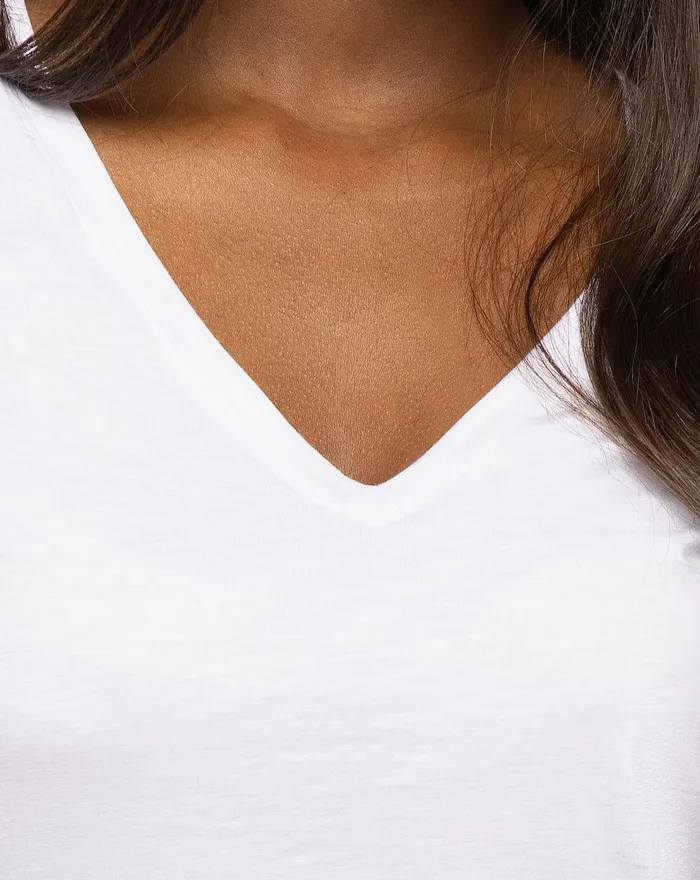 Women All Tops TravisMathew DAY OR NIGHT VNECK TEE White