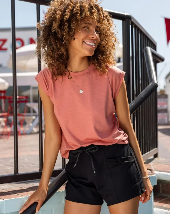 Women All Tops TravisMathew PERFECT WEATHER TOP Brick Dust