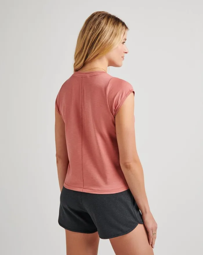 Women All Tops TravisMathew PERFECT WEATHER TOP Brick Dust