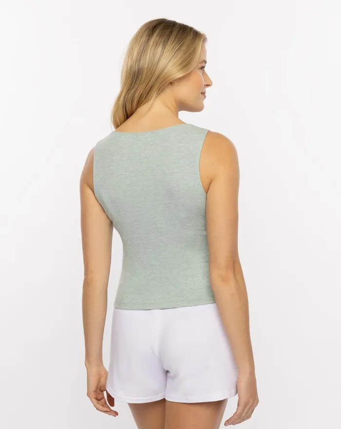 Women All Tops TravisMathew RAY OF SUNSHINE CLOUD RIBBED TANK Heather Jade
