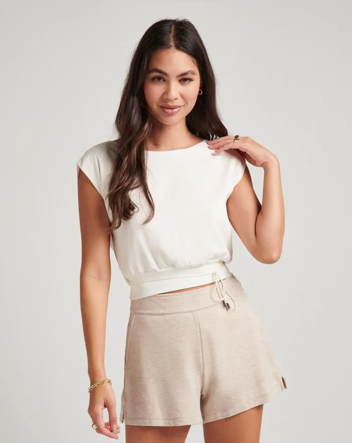 Women All Tops TravisMathew SHORELINE TOP Eggnog