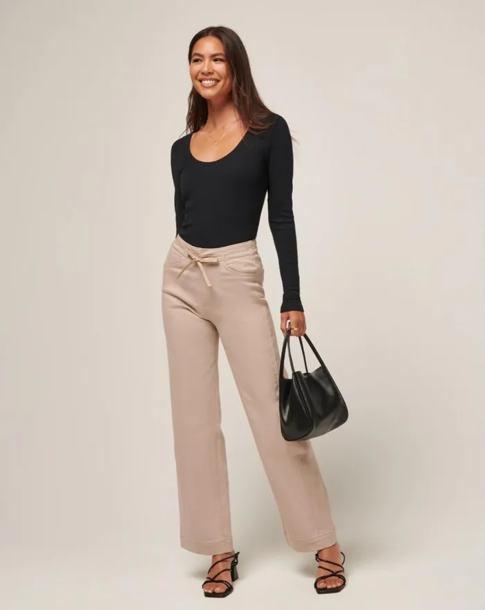 Women All Tops TravisMathew SUN SEASON CLOUD RIBBED TOP Black