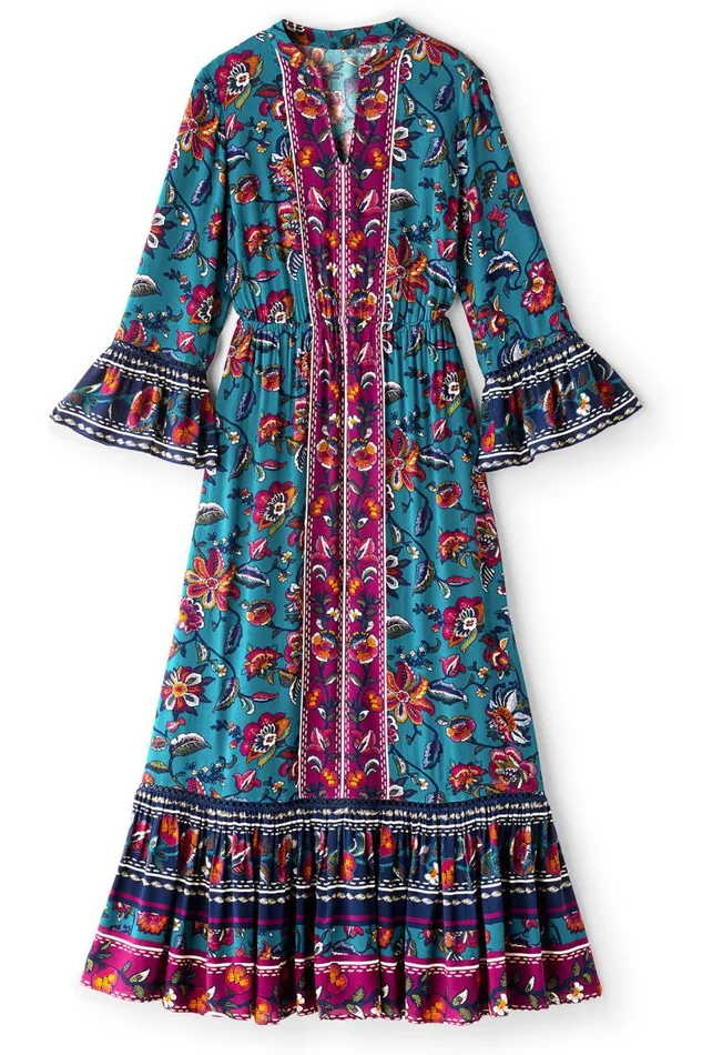 Women Allene Maxi Dress Sophia Floral and Border Soft Surroundings Dresses Women Allene Maxi Dress Sophia Floral and Border Soft Surroundings Dresses