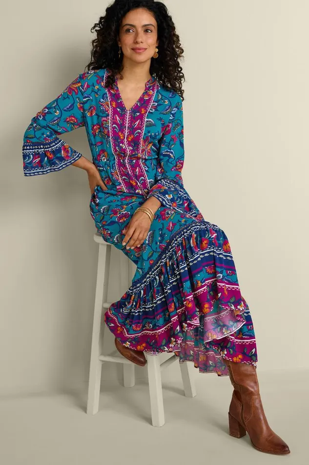 Women Allene Maxi Dress Sophia Floral and Border Soft Surroundings Dresses Women Allene Maxi Dress Sophia Floral and Border Soft Surroundings Dresses