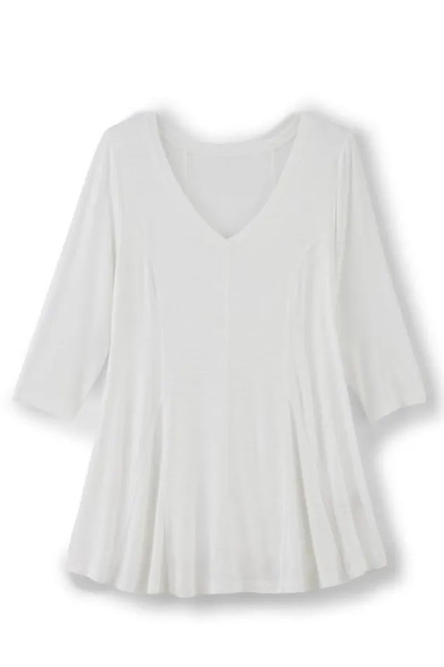 Women Amelia ALine Tunic White Soft Surroundings Tops Women Amelia ALine Tunic White Soft Surroundings Tops