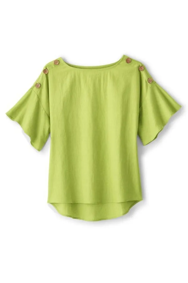 Women Andrea Linen Blend Pullover Blue Danube Soft Surroundings Tops Women Andrea Linen Blend Pullover Blue Danube Soft Surroundings Tops
