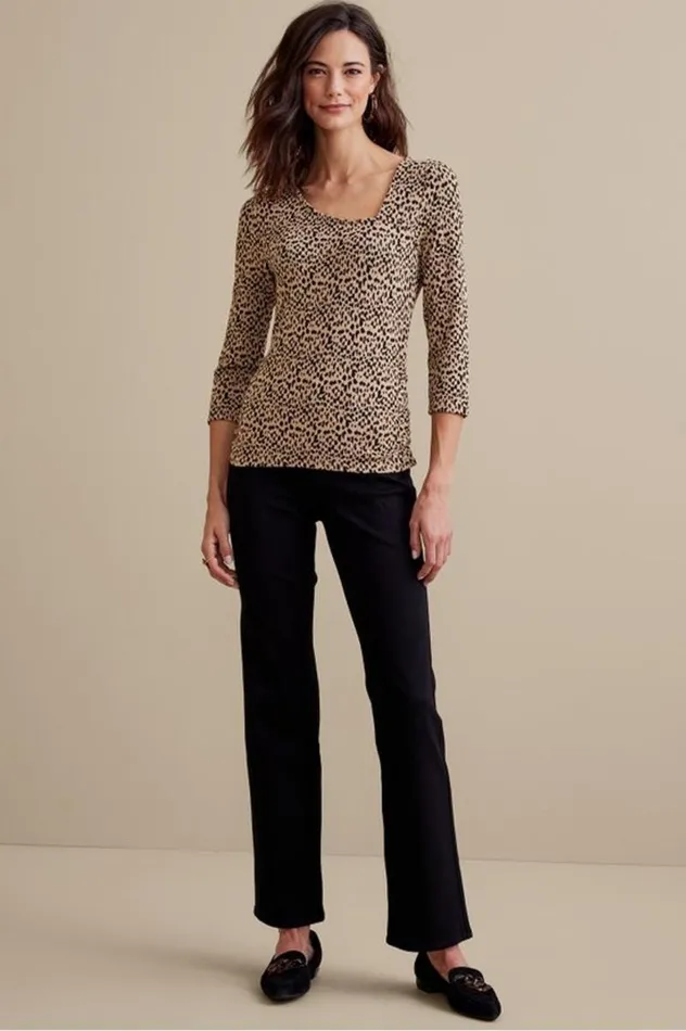 Women Anesha Top Leopard Soft Surroundings Tops Women Anesha Top Leopard Soft Surroundings Tops