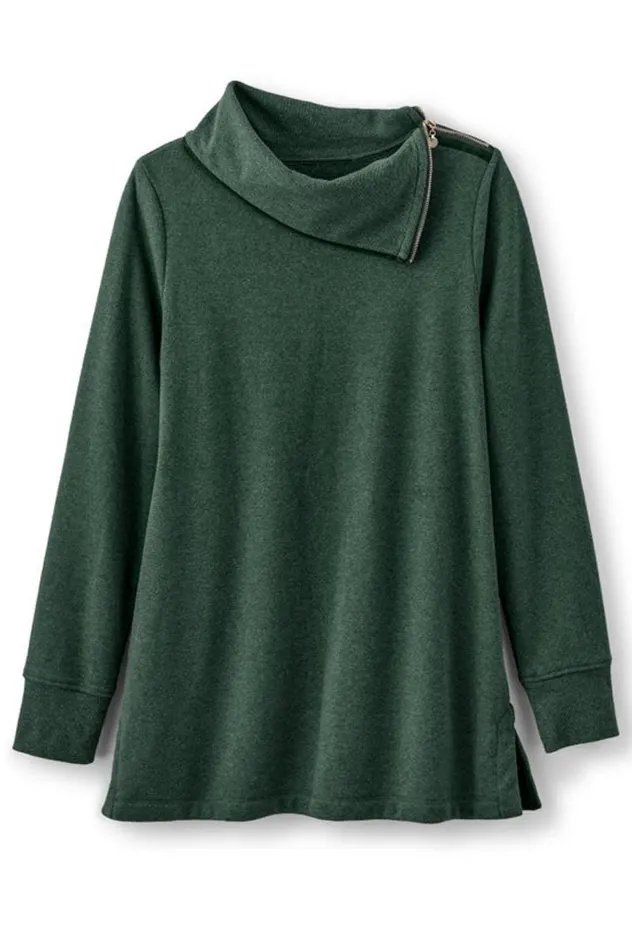 Women Angie Tunic Cabernet Heather Soft Surroundings Tops Women Angie Tunic Cabernet Heather Soft Surroundings Tops