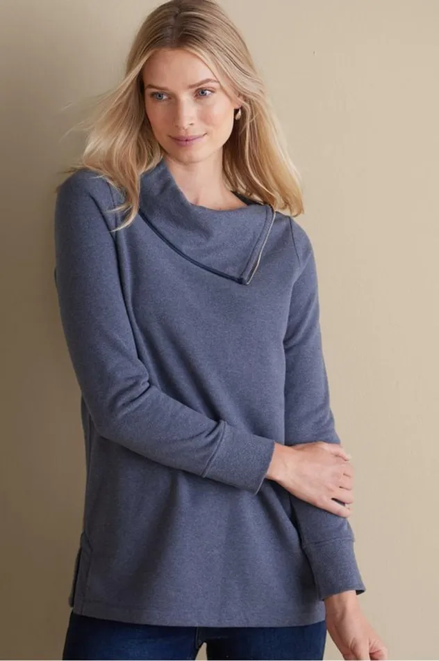 Women Angie Tunic Cabernet Heather Soft Surroundings Tops Women Angie Tunic Cabernet Heather Soft Surroundings Tops