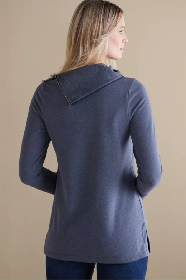Women Angie Tunic Cabernet Heather Soft Surroundings Tops Women Angie Tunic Cabernet Heather Soft Surroundings Tops